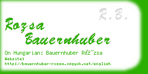 rozsa bauernhuber business card